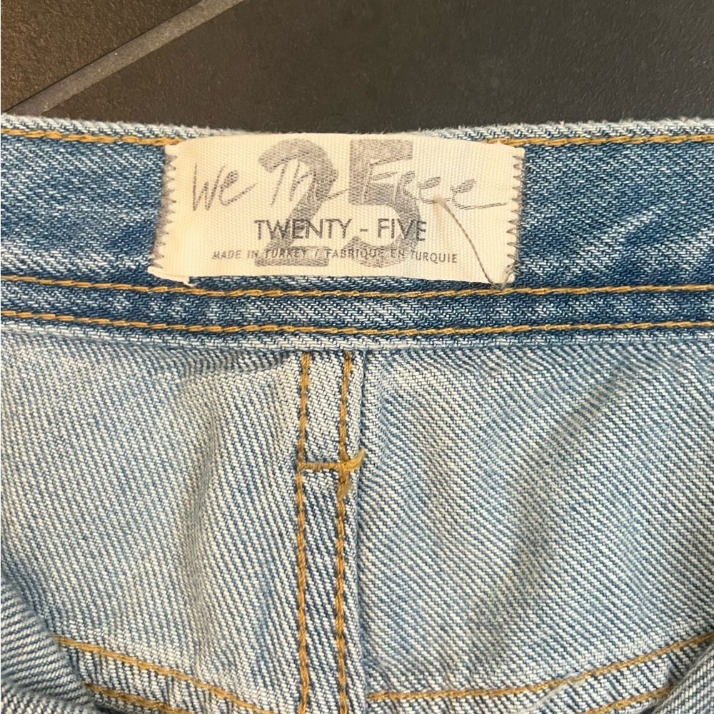 Free People Maggie Midrise Straight Jean, Size 25, NWT, Light Stone - Picture 12 of 14